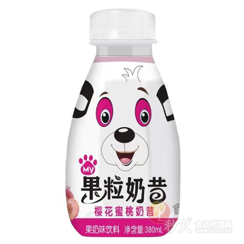 和清堂樱花蜜桃果粒奶昔380ml