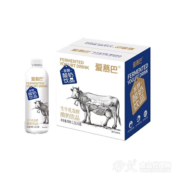 爱慕巴生牛乳发酵酸奶饮品1.25L×6瓶