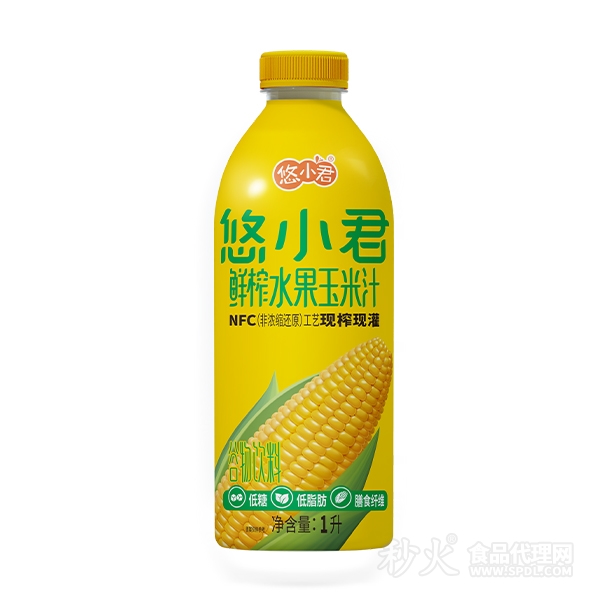 悠小君鲜榨水果玉米汁1L