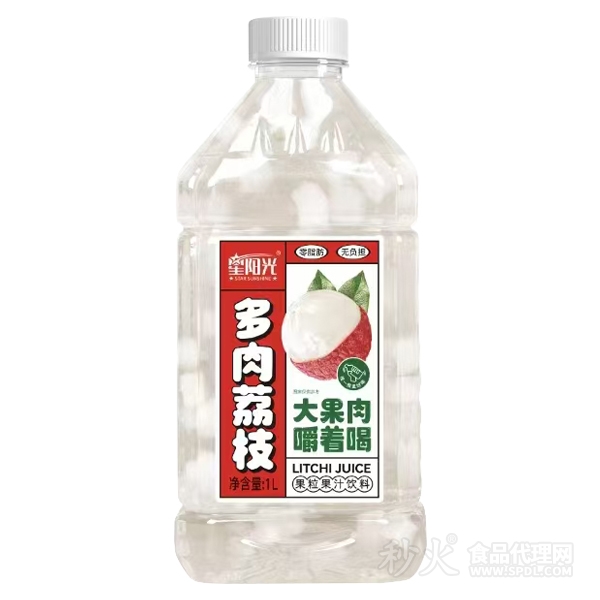 星阳光多肉荔枝大果粒果汁饮料1L