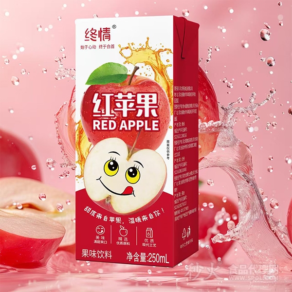 终情红苹果果味饮料250ml