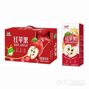 终情红苹果果味饮料250mlx24盒