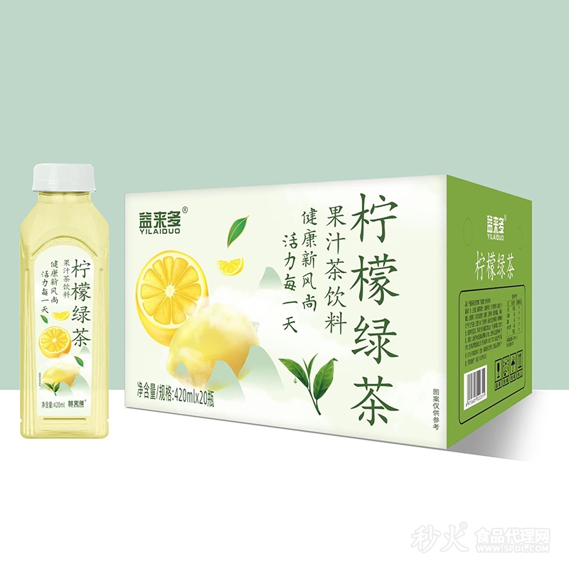 益来多柠檬绿茶420mlx20瓶