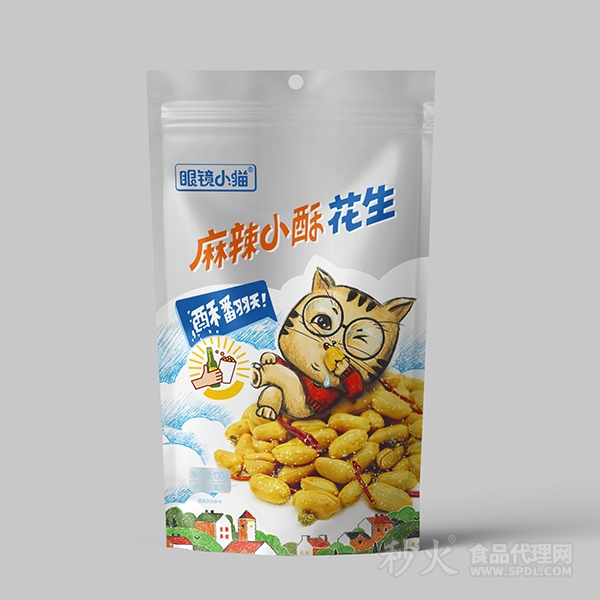 眼镜小猫麻辣小酥花生