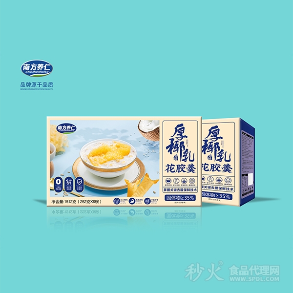 南方养仁厚椰乳花胶羹252克x6碗