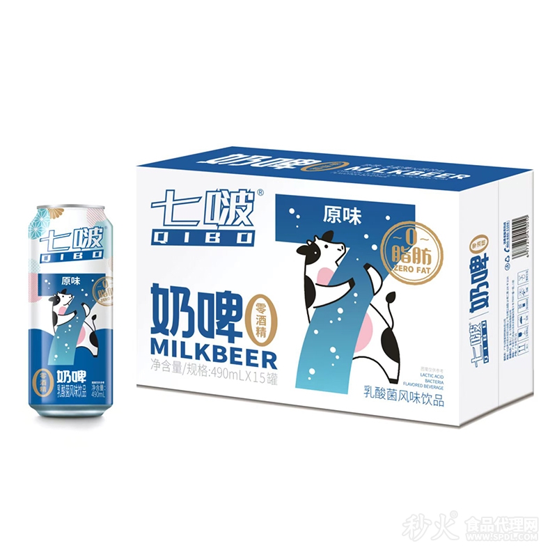 七波奶啤原味风味饮品490mlx15罐